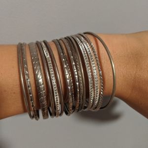 Silver bangles